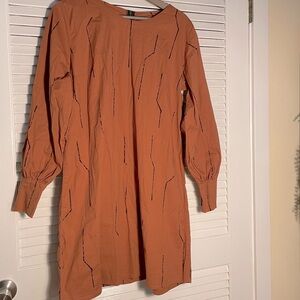 Bel Kazan Long Sleeve Shift Dress